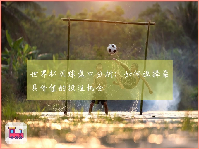 世界杯买球盘口分析：如何选择最具价值的投注机会